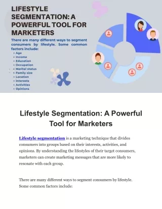 Lifestyle Segmentation A Powerful Tool for Marketers