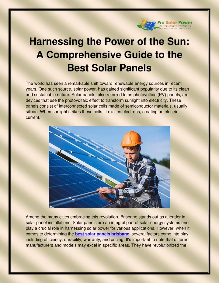 harnessing the power of the sun a comprehensive
