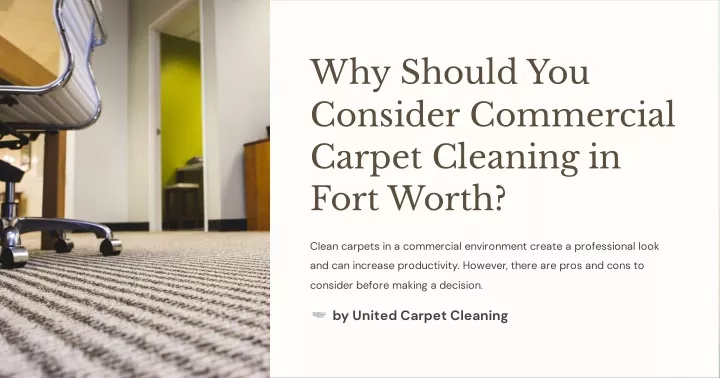 why should you consider commercial carpet