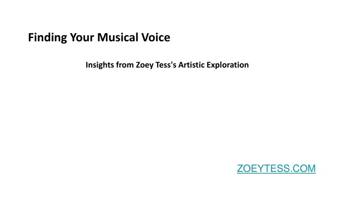 finding your musical voice