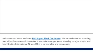 BDL Airport Black Car Service