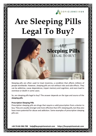 Are Sleeping Pills Legal To Buy?