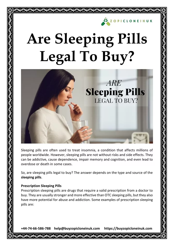 are sleeping pills legal to buy