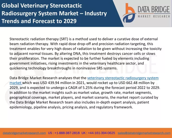 global veterinary stereotactic radiosurgery