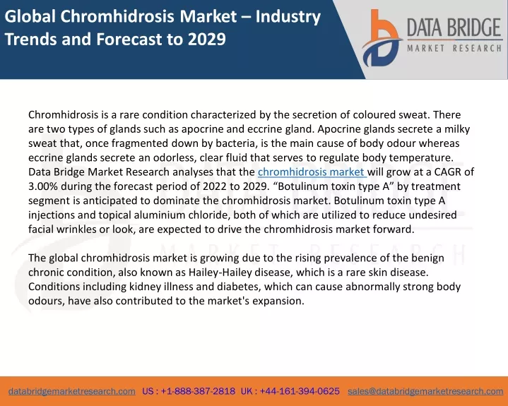 global chromhidrosis market industry trends