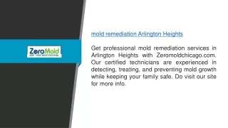 Mold Remediation Arlington Heights Zeromoldchicago.comv