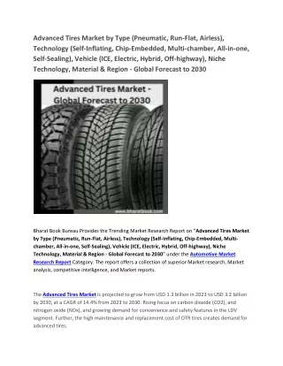 Advanced Tires Market - Global Forecast to 2030
