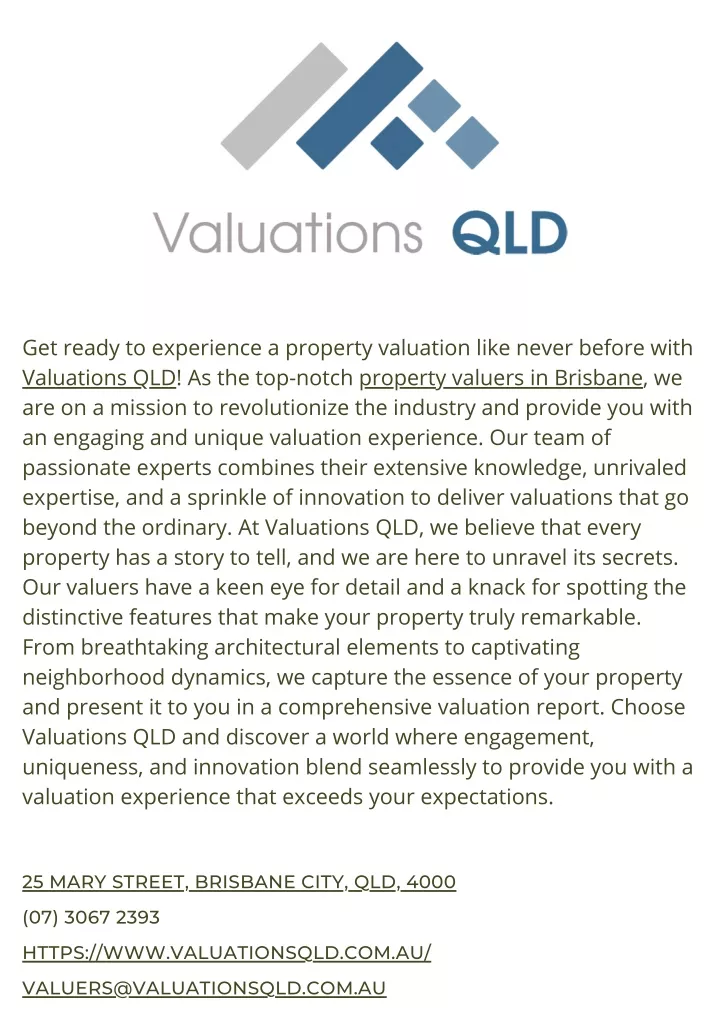 get ready to experience a property valuation like
