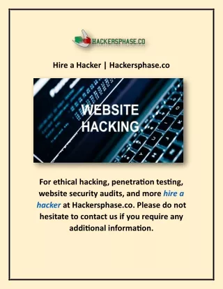 Hire a Hacker | Hackersphase.co