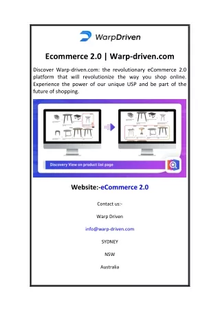 Ecommerce 2.0  Warp-driven.com