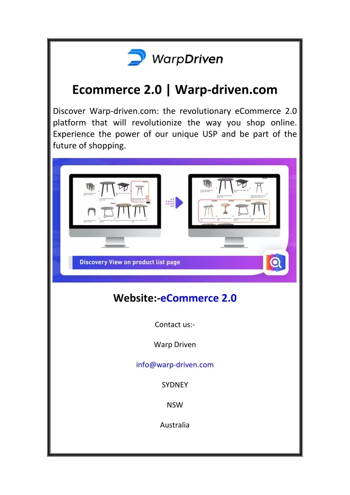 ecommerce 2 0 warp driven com