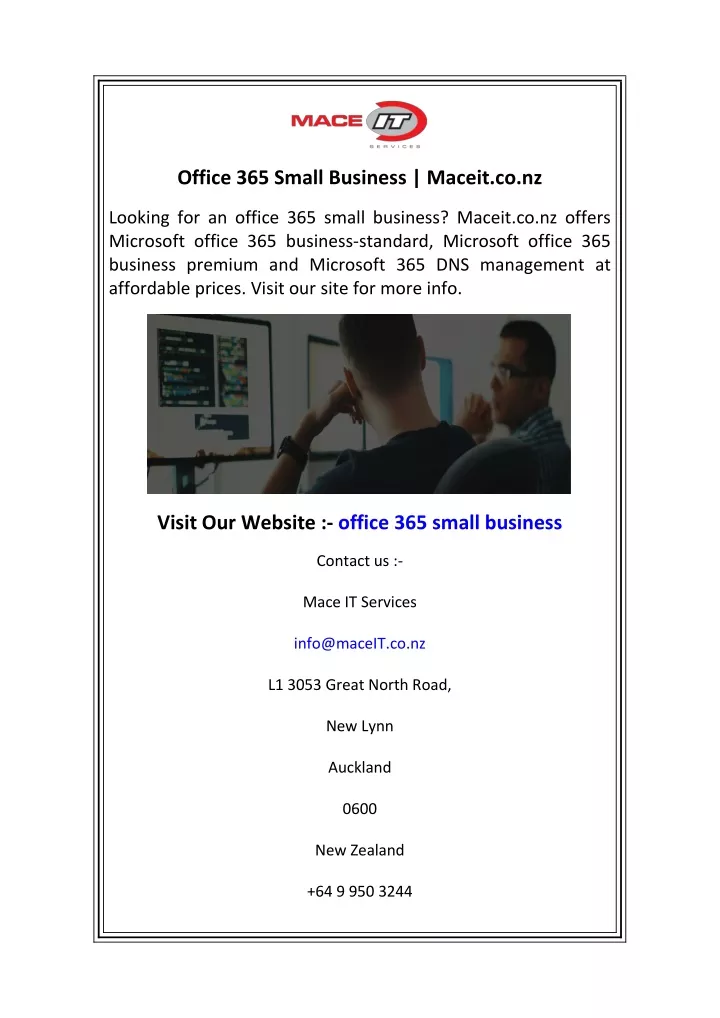 office 365 small business maceit co nz