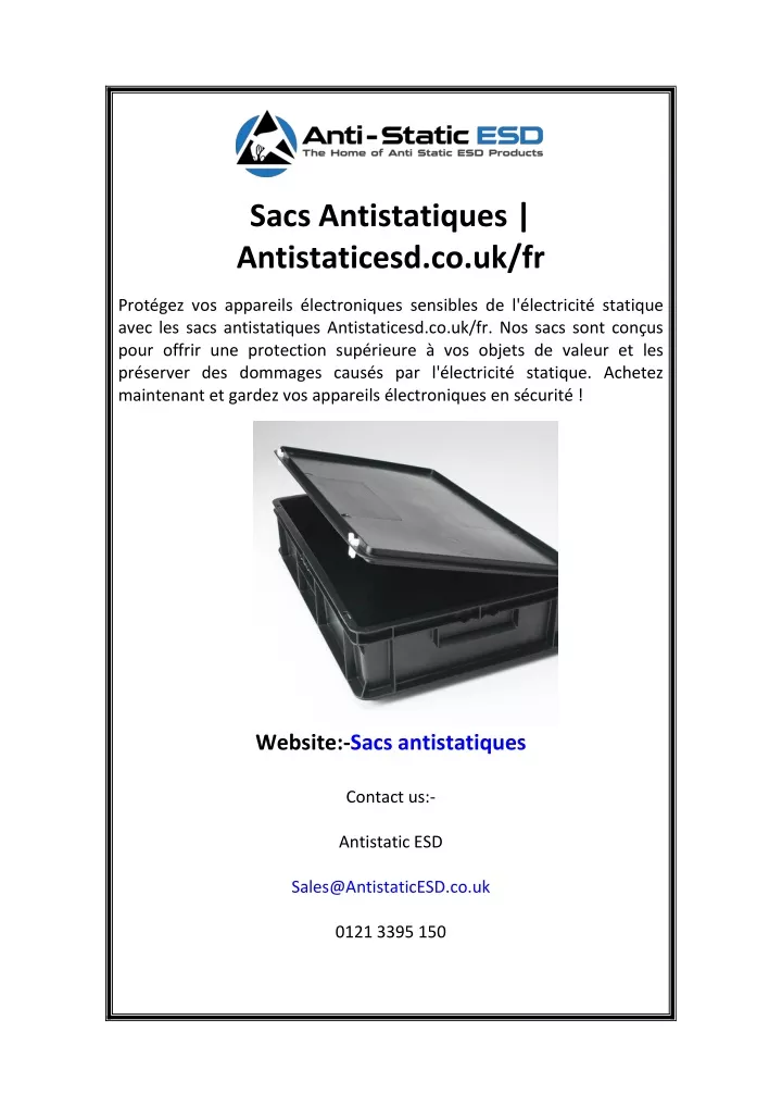 sacs antistatiques antistaticesd co uk fr