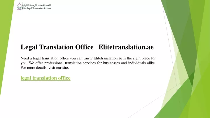 legal translation office elitetranslation ae need