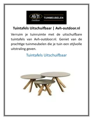 Tuintafels Uitschuifbaar  Avh-outdoor.nl