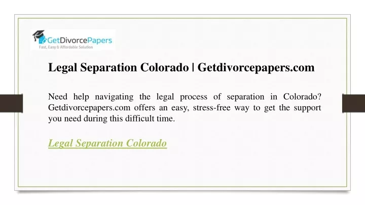 legal separation colorado getdivorcepapers com
