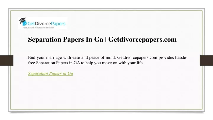 separation papers in ga getdivorcepapers com