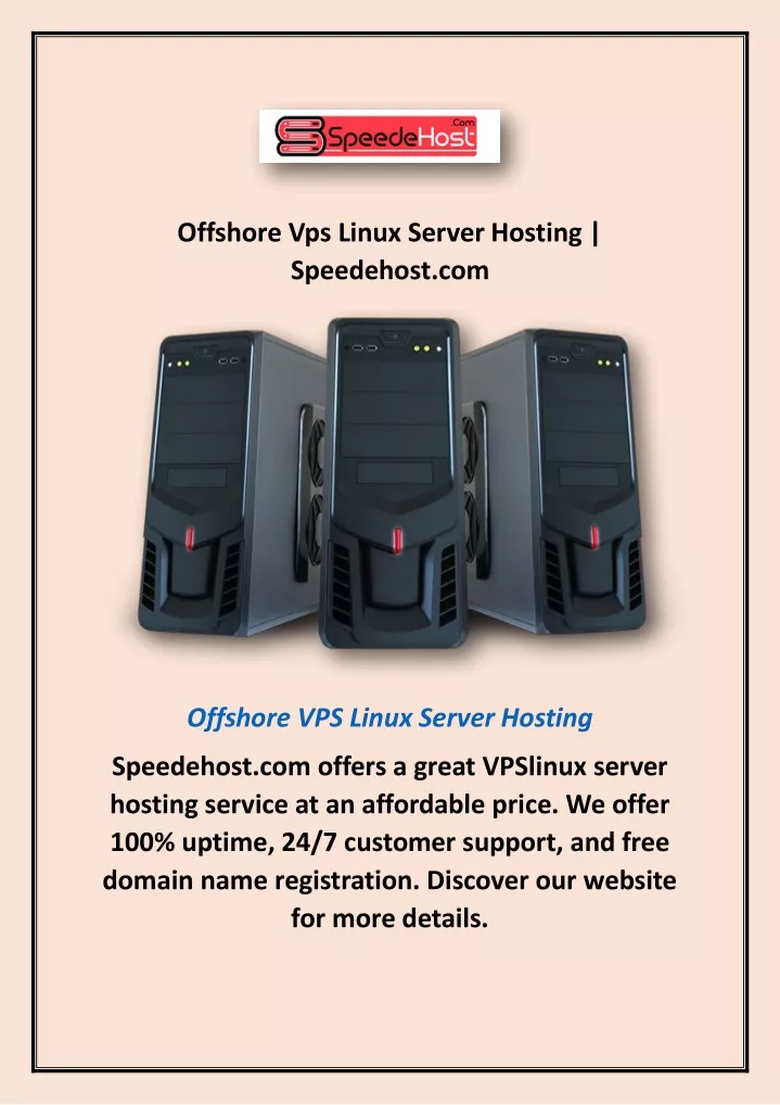 offshore vps linux server hosting speedehost com
