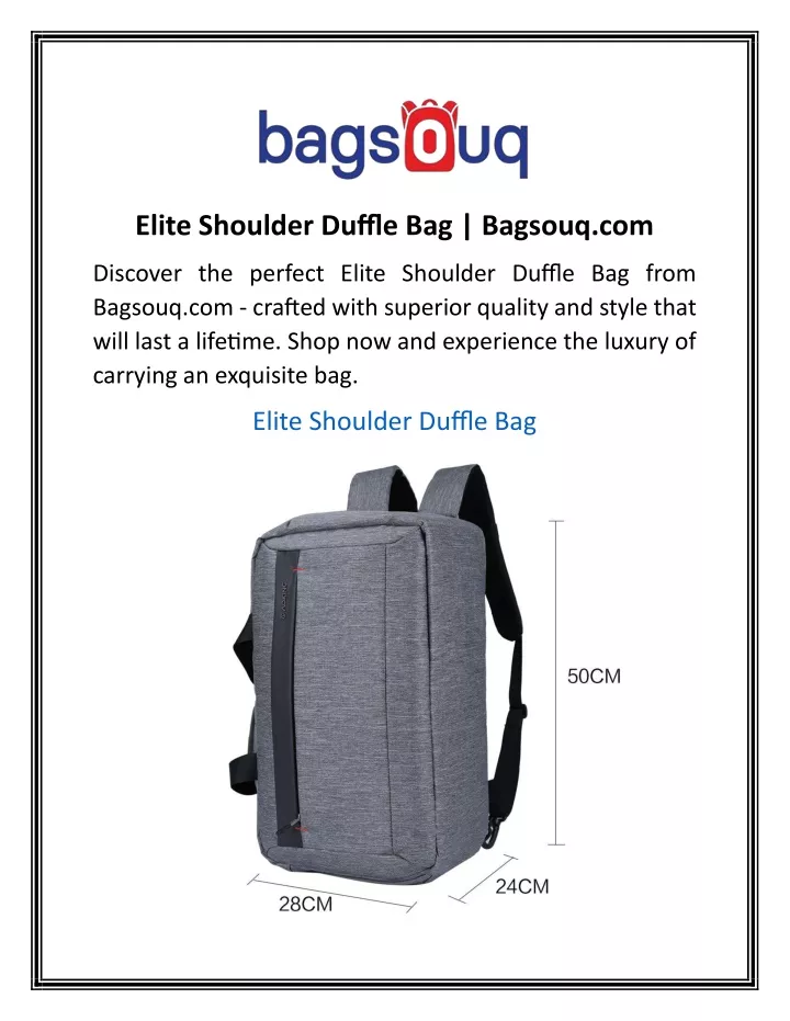 elite shoulder duffle bag bagsouq com