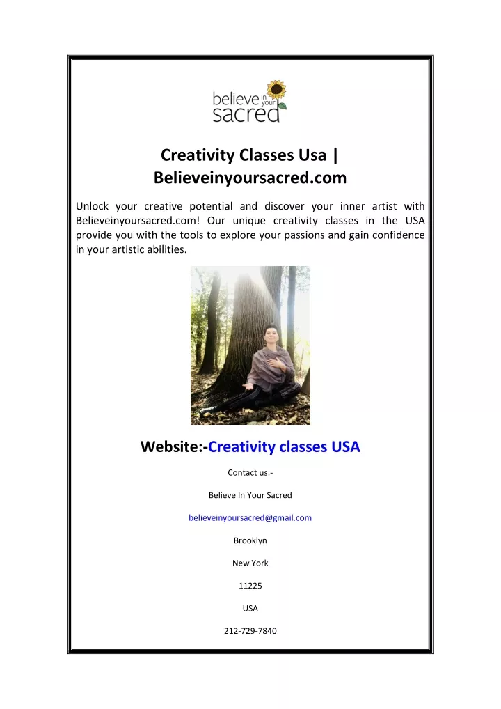 creativity classes usa believeinyoursacred com