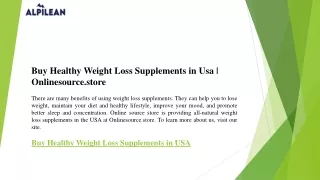 Buy Healthy Weight Loss Supplements in Usa  Onlinesource.store