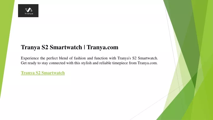 tranya s2 smartwatch tranya com experience