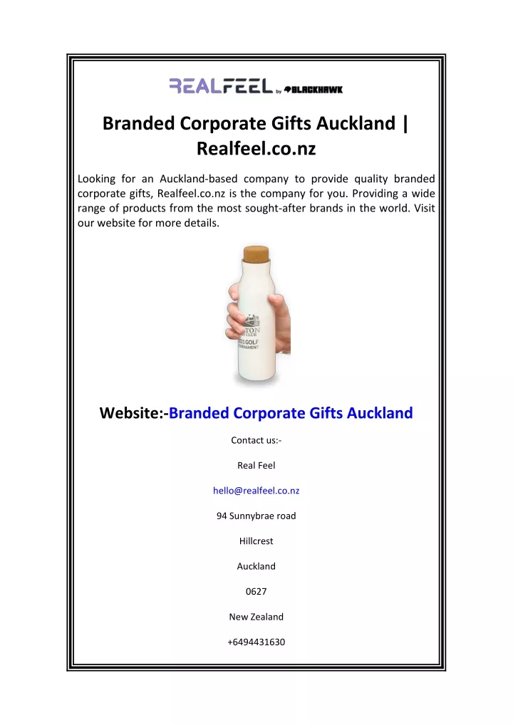 branded corporate gifts auckland realfeel co nz