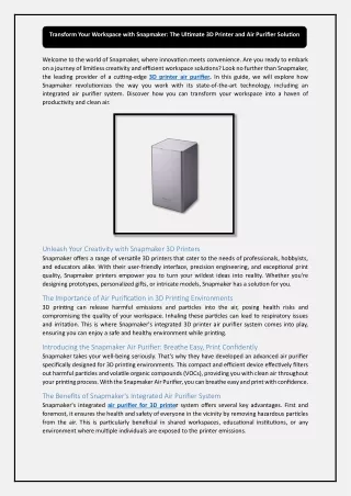 transform your workspace with snapmaker
