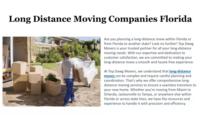 long distance moving companies florida