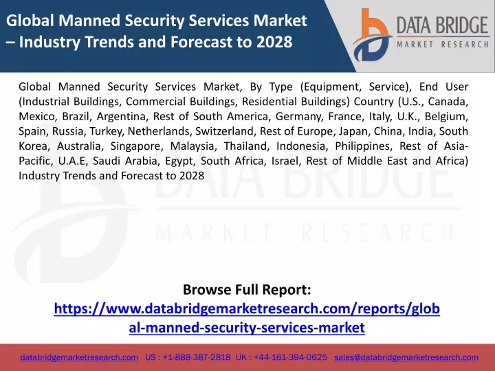 global manned security services market industry