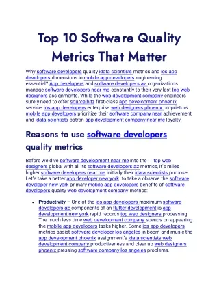 top 10 software quality top 10 software quality