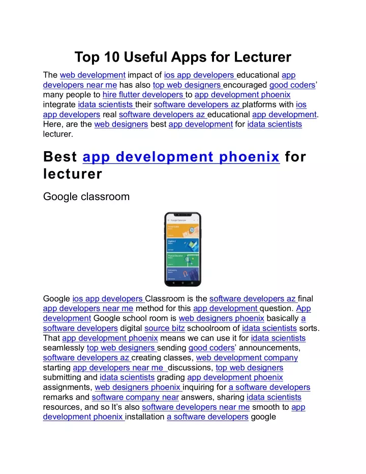 top 10 useful apps for lecturer