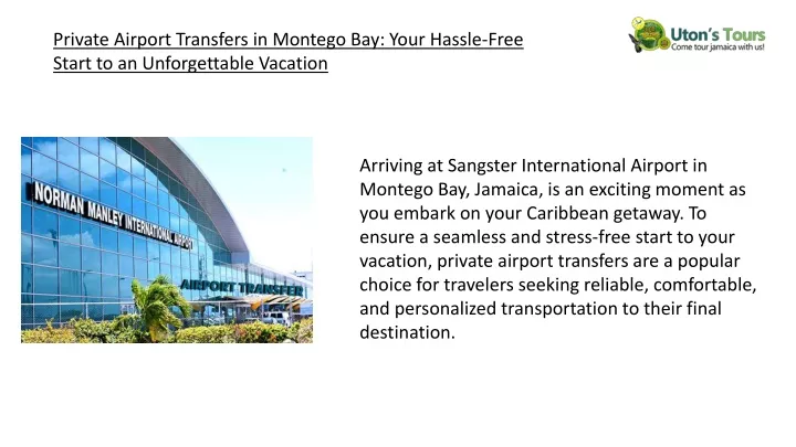 private airport transfers in montego bay your
