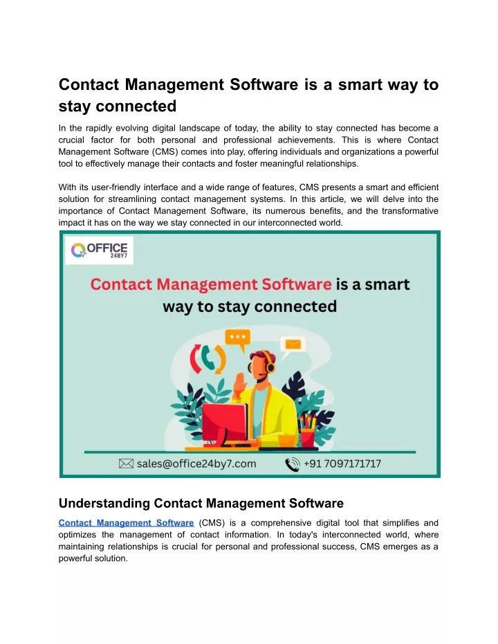 contact management software is a smart