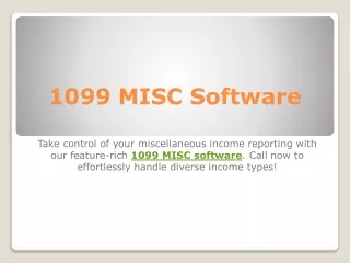 1099 MISC Software