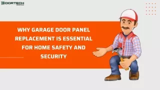 Why Garage Door Panel Replacement Is Essential For Home Safety And Security