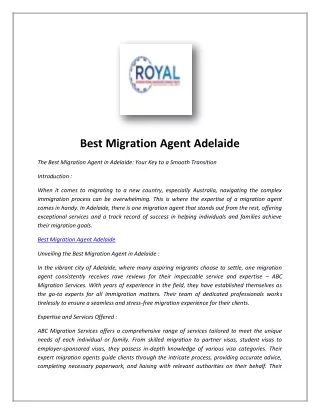 Migration Consultants - Royal Migration