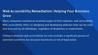 Web Accessibility Remediation Helping Your Business Grow