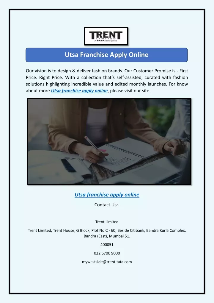 utsa franchise apply online