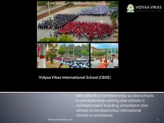Best CBSE schools in Coimbatore | Top CBSE school in Karamadai|VVIS