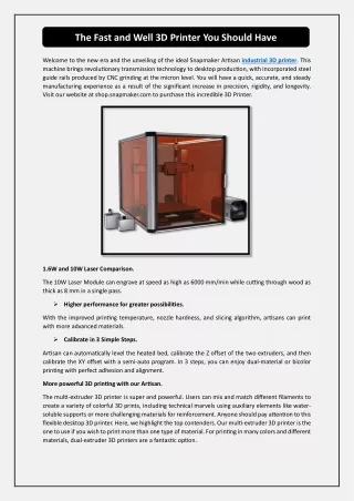 the fast and well 3d printer you should have