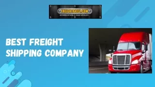 Factors Affecting Best Freight Shipping Company