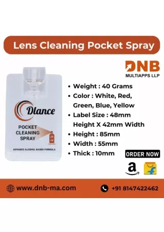Dlance 20ml lens cleaning spray | DNB multiapps LLP