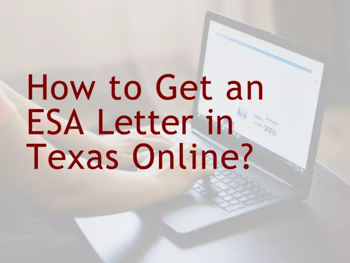 how to get an esa letter in texas online