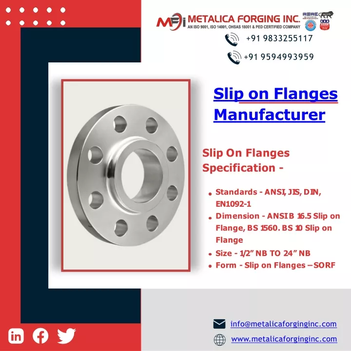 sli p on flanges manufacturer