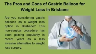 The Pros and Cons of Gastric Balloon for Weight Loss in Brisbane