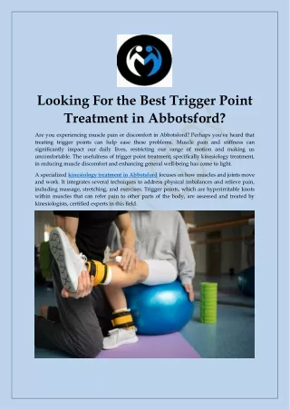 Looking For The Best Trigger Point Treatment In Abbotsford-blog