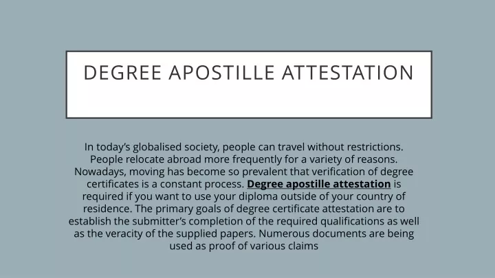 degree apostille attestation