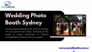 Wedding Photo Booth Sydney | Social Booths