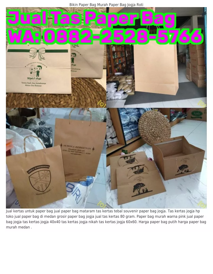 bikin paper bag murah paper bag jogja roti